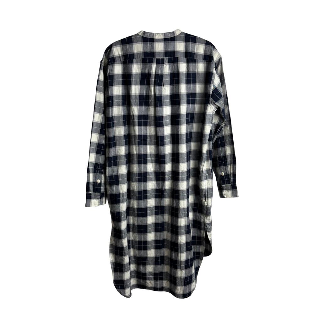 Ralph Lauren Navy Plaid Shirt Dress Tartan Button Front Women’s 8 NWOT - Picture 3 of 8